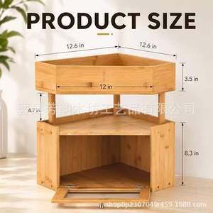 Wooden Multi Layer Food Storage Rack 2 Tier Kitchen Countertop Fruit <b>Vegetable</b> Bread Snack Organizer - Product Image 5