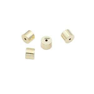 Tapones para los oídos cilíndricos de silicona metálica de 18k que conservan el color, pendientes anticaída, accesorios para pendientes hechos a mano DIY A55B - Product Image 5