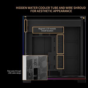 Thermalright <span class=keywords><strong>A70</strong></span> ARGB Caso da gioco per PC ATX nero con 8 slot per ventilatori per CPU Supporto 360 Aio Cooler - Product Image 4