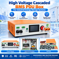 Kit DIY BMS Maître-Esclave ECBMS Haute Tension 100A 200A 96S 128S 1000V LiFePO4 16S-256S avec Écran Tactile LCD et Boîtier de Contrôle BMS Haute Tension