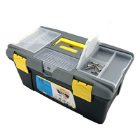 Boîte à outils en plastique robuste de 18 pouces avec plateau à outils amovible
