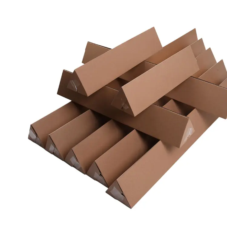 Aangepaste Kraftpapier Kartonnen Verpakking Lange Driehoek Golfkartonnen Dozen Voor Verzending