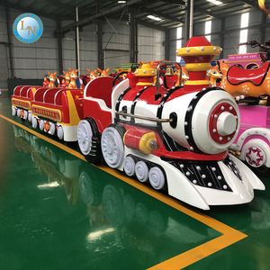 Trains touristiques de qualité supérieure jeux de parc d'attractions à piles pas cher enfants Train électrique sans rail - Product Image 1