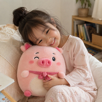 Fábrica OEM ODM, Peluche Personalizado, Juguete de Peluche Bordado de Cerdito Rosa, Peluches Coleccionables, Peluche Personalizado