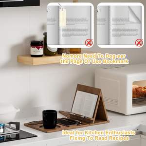 Support de valet de lecture en bois Offre Spéciale personnalisé bibliothèque triangulaire et étagère de lecture support de rangement pratique et support pour les livres - Product Image 5