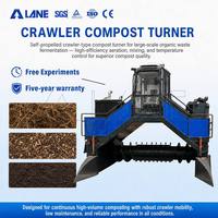 Machine à retourner le compost LANE sur chenilles, équipement de compostage par fermentation, automatique, haute performance pour l'agriculture