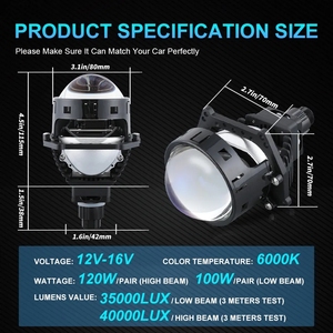 Venta caliente Super brillante PL9 coche LED faro Bi Led proyector lente Kit revestimiento alto haz bajo foco para Auto H4H79005 - Product Image 6