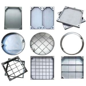 포장도로 유틸리티 커버 304 스테인리스 스틸 스텔스 맨홀 뚜껑 사각 정화조 사각 맨홀 뚜껑 - Product Image 2