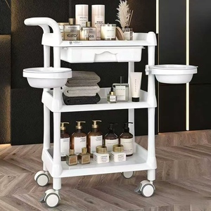 รถเข็นเสริมสวย ร้านเสริมสวย รถเข็นเก็บอุปกรณ์เคลื่อนที่สำหรับทำเล็บ ต่อขนตา ทำผม สักคิ้ว ร้านทำผม - Product Image 4