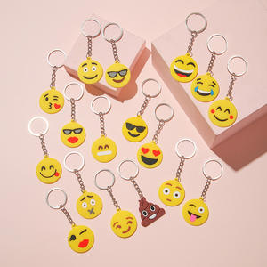 Porte-clés mini-emoticônes personnalisables en PVC, porte-clés mignons, cadeaux de fête pour porte-clés, cadeaux de la Saint-Valentin, fournitures de fête d'anniversaire - Product Image 2