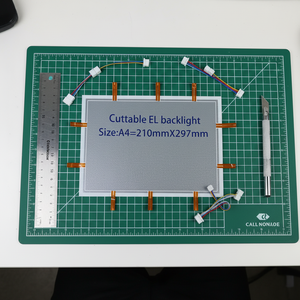 Rétroéclairage EL avec conception de distribution multi-électrodes découpable, prend en charge la découpe et le soudage libres, taille/couleur personnalisables - Product Image 2