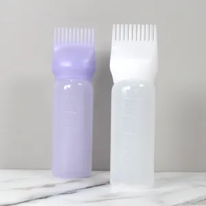 Wholesale Eco Friendly Plastic Beauty Salon Hair Comb And Brush Hair Dye Applicator Bottle 180ml for oil comb