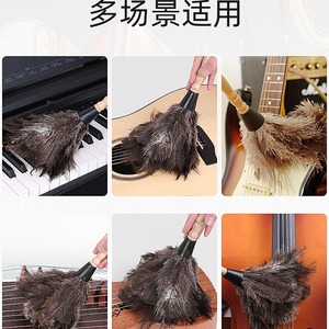 Erhu Cleaning Brush Wooden Handle With Leather Strap For <b>Musical</b> <b>Instrument</b> Maintenance Dust Removal - Product Image 4