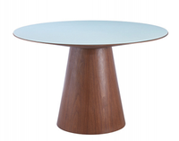 Table à manger moderne en bois de 120 cm avec construction en MDF durable, couleur noyer riche, décoration contemporaine pour salle à manger