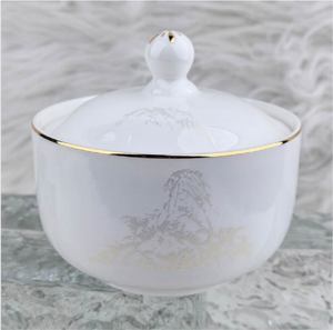 Service de table en porcelaine florale chinoise vintage, bol en céramique peint à la main, assiette ronde et petite soucoupe à sauce - Product Image 1