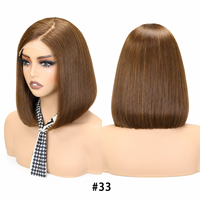 Pelucas Bob Lisas sin Pegamento SDD para Mujeres Negras, Frontal de Encaje 5x5, Bob Corto de 10 Pulgadas, Cabello Humano Vietnamita