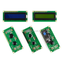 Module d'affichage à cristaux liquides LCD avec broches de soudure rétroéclairées Écran bleu/écran jaune-vert Module 5V IIC/I2C 1602A