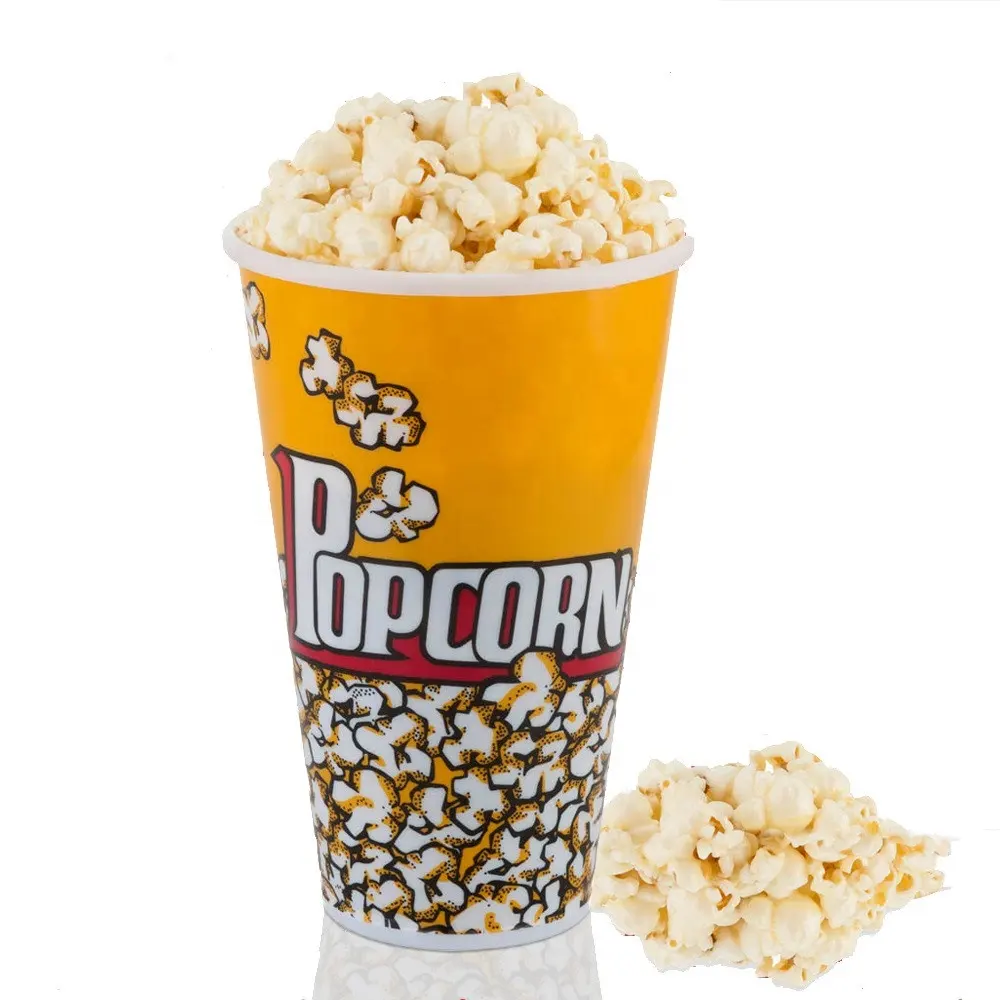 32oz Plastic popcorn cup - Movie Theater Popcorn Tubes Bucket