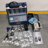 Máquina de Limpieza de Inyectores de Combustible Tektino INJ-8B de 8 Cilindros para Motores de Gasolina para Reparación Automotriz, Limpia y Prueba