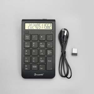 Phong cách mới 2.4G không dây số bàn phím LCD hiển thị 250mAh pin có thể sạc lại máy tính Bàn phím cho máy tính xách tay siêu thị - Product Image 3