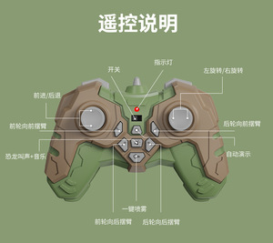 Dinosaurio <span class=keywords><strong>de</strong></span> Control Remoto <span class=keywords><strong>de</strong></span> 8 Ruedas con Función <span class=keywords><strong>de</strong></span> Pulverización, Juguete <span class=keywords><strong>de</strong></span> Moda - Product Image 5