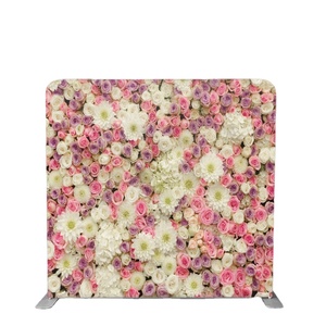 Fondo de pared de flores para boda despedida de soltera gráfico personalizado fotomatón telón de fondo fácil configuración funda de almohada soporte de exhibición - Product Image 1
