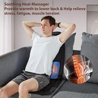 Masseur dorsal vibrant avec chaleur, coussin de siège massant, soutien lombaire 3D, 8 moteurs vibrants, soulagement de la douleur corporelle complète, cadeau Chine