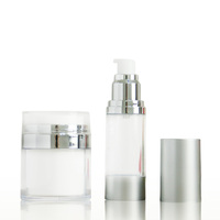Contenants cosmétiques 15ml 30ml 50ml 100ml Pot en plastique sans air avec pompe à pression pour lotion crème avec pulvérisateur sans air