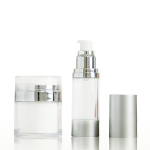 Mỹ phẩm container 15ml 30ml 50ml 100ml nhựa không có không khí bơm Jar đẩy xuống Lotion Kem Jar với không có không khí bơm phun - Product Image 4