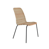 Chaise longue d'extérieur en rotin PE, chaise simple tressée en corde pour balcon, cour, jardin, terrasse