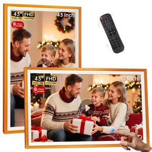 Pantalla <span class=keywords><strong>Digital</strong></span> Inteligente LCD con Marco de Madera para Montaje en Pared Interior, Opcional con Pantalla Táctil, para Comercios/Tiendas, de Fábrica OEM - Product Image 2