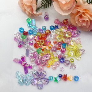 Aomiao's Mystery Colorful Acrylic Beads Flower Bow Phone Case <b>Decorations</b> Mixed Shapes <b>Summer</b> 2024 Wholesale - Product Image 1