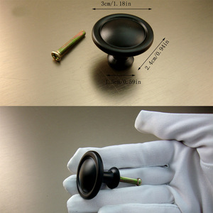 <b>Black</b> Cabinet <b>Knobs</b> 8501 8502 8503 Aluminum Alloy Modern Design For Drawer Door Handle - Product Image 4
