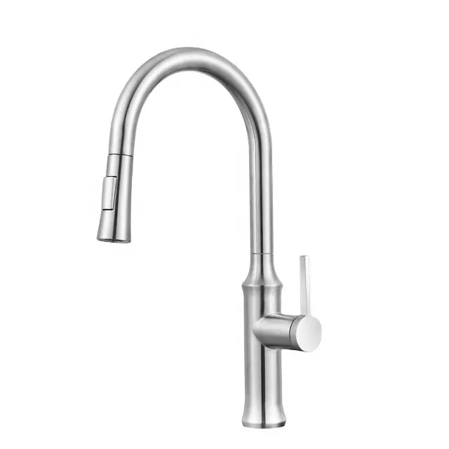 Black water faucet 304 stainless steel Touch sensor pull down kitchen faucet