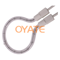 Tube chauffant halogène circulaire personnalisé, lampe chauffante infrarouge pour le séchage, le durcissement et le traitement thermique