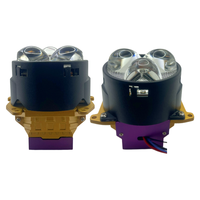 Projecteur Bi-LED carré 3,0 pouces à triple laser avec puce, support non destructif 12V, ampoule de phare LED à coupure de ligne plate