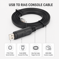 Câble console USB vers RJ45 FTDI FT232 de 1,8 m, cordon de débogage série pour commutateur, routeur, pare-feu, équipement réseau - Vente en gros