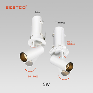 Modern Indoor Decorative <strong>Ceiling</strong> Spotlight Trim&amp;Trimless Optional <strong>Ceiling</strong> Embedded <strong>Fixture</strong> Mounted Stretchable LED Spotlight - Product Image 3