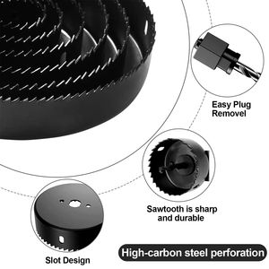 Sierra perforadora de madera de 20 mm a 25 mm con punta de acero al carbono, eje integrado y piloto integrado para proyectos de carpintería, tallado y plástico - Product Image 2