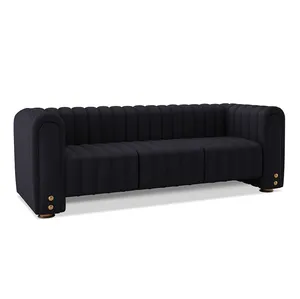 china supplier european luxury furnitures house linen single rectangle black sofas sets made in italy sofa sets