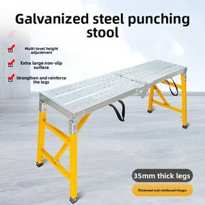 Échelle télescopique pliante en acier portable, plateforme de travail, échafaudage pour travaux de décoration - Product Image 1