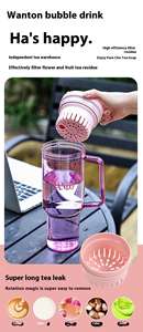 40oz Large Capacity Double Drink <b>Kettle</b> Outdoor Sports Water Bottles Strap Handle Rubber Material Straw Type for Back School - Product Image 4