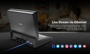 Avmatrix S4ฉลามบวก4-CH HDMI Video Switcher 10.1 "LCD RTMP SRT Streaming dual RECORDING สำหรับ chพิชถ่ายทอด<span class=keywords><strong>สด</strong></span> - Product Image 3