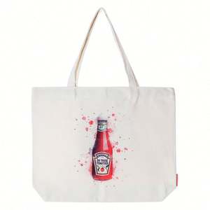 Grand sac en toile de coton avec motif rayé, sacs de courses réutilisables personnalisés pour les courses, personnalisés avec impression de logo - Product Image 1