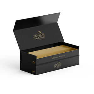 Embalaje de caja de regalo con cierre plegable magnético vacío negro de cartón rígido mate grande de lujo con logotipo personalizado Premium - Product Image 1