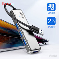 Estación de Conexión USB 2.0 4 en 1 Earldom, Adaptador OTG Multi-Puerto USB 3.0 y 2.0 de 4 Puertos para Macbook Pro, PC y Computadora