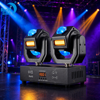 Projecteur à double tête mobile 100W DMX512, effet stroboscopique et faisceau pour scène DJ, lampe LED dorée scintillante 24x3W pour discothèque et soirée