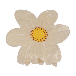 Pinzas para el pelo de mujer con diseño de flor a cuadros, estilo retro, verde y negro, de acrílico, con forma de trébol - Product Image 5