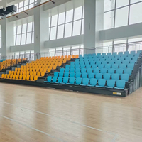 Gradins escamotables pour terrain de basket Gradins télescopiques électriques Sièges de dossier pliables