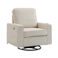 Fauteuil pivotant avec structure métallique, confortable, en tissu, nouveau design